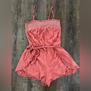 Lush Terracotta Smocked Romper